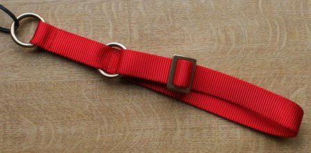 Halsband 25mm met slip -rood